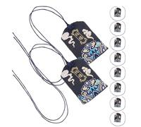 Healifty 10Pcs Japanese Omamori Amulets Lucky Bag Charms - Traditional Brocade Good Luck Pendants for Blessing Protection, Career Success, Academic and Money Luck