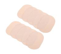 Healifty 10Pcs Khaki Suede Oval Elbow Knee Patches for Sweater Repair, Sew-On Fabric Appliques for Men's Sweaters and Trousers, Wear-Resistant Soft Sewing Repair Patches