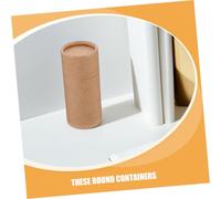 Healifty 10pcs Kraft Paperboard Tubes with Lids for Crafts Packaging Pencil Storage Tea and Cosmetic Containers Lightweight Portable Round Kraft Paper Boxes for Essential Oils and Spices