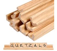 Healifty 10pcs Letter Holder Wooden Letter Tile Racks Tiles