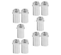 Healifty 10pcs M6 6mm Inner Diameter Silver Snare Drum Swivel Nuts Floor Drum Spare Parts Iron Lug Replacement Hardware for Kit Accessories