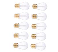 Healifty 10pcs Mini Bulb Shaped Lip Gloss Tubes Transparent DIY Lip Balm Containers Refillable Plastic Cosmetic Bottles for Liquid Dye Storage