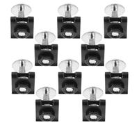 Healifty 10pcs Motorcycle Fairing Bolt Kit 6mm Self-tapping Screws Brass Nuts Universal Windshield Screws for Front Fairing Side Panels Silver Aluminum Alloy