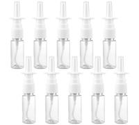 Healifty 10pcs Nasal Spray Bottle Refillable, Saline Spray Botter Fine Mist Spray Bottle 10ml Clear Empty Rhinitis Care Sprayer Container for Saline Essential Oils Water, Home and Travel Use