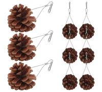 Healifty 10pcs Parrot Foraging Toys Bird Chew Toys Small Animal Chewing Pine Cone for Parakeet Cockatiel in Cage