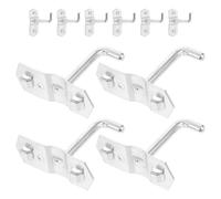 Healifty 10pcs Pegboard Hooks Steel Silver Peg Hooks for Pegboard, Wall Panel Hanging Hardware for Garage Wall Storage and Tool Display