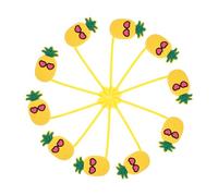 Healifty 10pcs Pineapple Covers Cute Cartoon End Plugs Tips Protector Soft Caps for Parties Banquets and Everyday Use