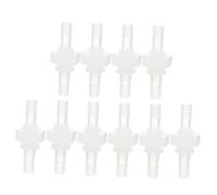 Healifty 10pcs Plastic Hose Barb Thru Fitting Straight Union Adapter Connector for Same Hose Tank Joint for Gas Liquid Air Tubing