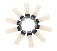 Healifty 10pcs Pool Cue Tips Replacement for Billiard Cues Snooker Pool Stick PU Leather Plastic Wear-resistant Tips for Accurate and Stable Shots
