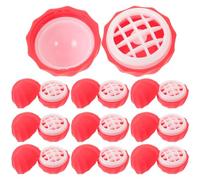 Healifty 10pcs Refillable Lip Balm Sphere Boxes Plastic Lipstick Holders Pink Travel Lip Balm Containers for Lipstick Storage and Portable Beauty Accessories
