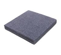 Healifty 10pcs Removable Self Adhesive Carpet Tiles Squares Peel and Stick Polyester Floor Tiles for Living Room and Classroom Dark Grey Carpet Flooring