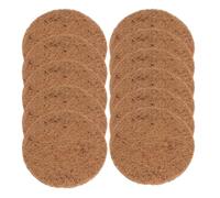 Healifty 10pcs round Coconut Fiber Nesting Pads for Parrot Breeding, Breathable Pigeon Nest and Pet Bird Cage Bedding, 15cm Thick Natural Fiber Mats for Flowerpot and Egg Protection