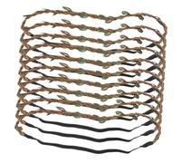 Healifty 10pcs Rustic Style Wreath Hair Hoop Material Natural Twisted Rope Headband Craft Supplies for Women DIY Floral Accessories Brown All-match Decorative