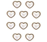 Healifty 10pcs Sewing Button Pearl Brooches for Clothes Safety Buckles Decorative Pearl Buttons for Womens Christmas Cardigans Love Heart Cardigan
