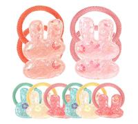 Healifty 10pcs Small Bunny Hair Elastic Bands for Dogs and Cats, Sequin Pet Hair Ties Rubber Ropes for Grooming and Styling, Cute Cartoon Pet Head Ornaments for Puppies and Kittens