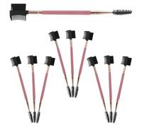 Healifty 10pcs Small Pet Grooming Comb Set, Dual-ended Dog Eye Tear Stain Brush and Eyelash Comb, Pink Gold Detangling Tool for Cats and Dogs, Suitable for Travel and Home Use