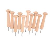 Healifty 10pcs Solid Wood Wall Hooks Unfinished Pegs with Screw in Design for Secure Hanging Coats Hats Towels Farmhouse Towel Hooks Wooden Key Pegs Entryway Bathroom Organizer