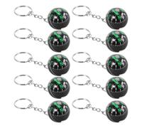 Healifty 10pcs Spherical Compass Ball Keychain Set for Camping Hiking Explorers, Mini Outdoor Navigation Gadget Keyring for Travel Backpack Accessories