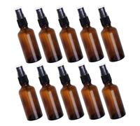 Healifty 10pcs Tea-colored Glass Perfume Dispensing Bottles Refillable Spray Bottles for Travel Small Portable Fine Mist Sprayers and Reusable