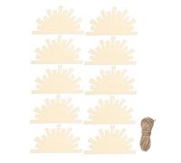 Healifty 10pcs Unfinished Wood Cutouts Graffiti Wooden Slices Teens Beige Creative Shape Easy to Paint No Burr for Occasion Decorating and Writing DIY Crafts