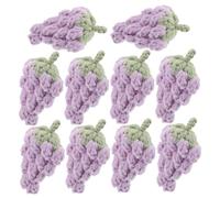 Healifty 10pcs Unique Handmade Crochet Grapes Pendant Decorative Fruit for Bags Keychains Christmas Craft