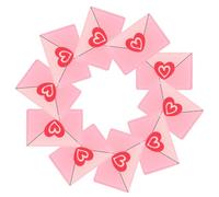 Healifty 10pcs Valentine’s Day Heart Envelope Charms for Earring Making, Acrylic Pendant DIY Jewelry Accessories, 4cm Heart-shaped Dangle Charms for Anniversary and Craft Projects