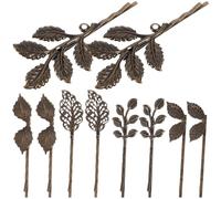 Healifty 10pcs Vintage Retro Bronze Leaf Hair Clips Bobby Pins Set, Delicate Hair Accessories for Women, Suitable for Styling and Everyday Use