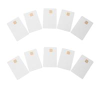Healifty 10pcs White At24c02 Ic Chip Cards 2k Memory Pvc Blank Cards for Access Control System Door Security
