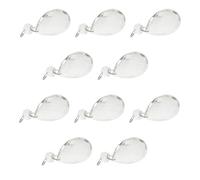 Healifty 10pcs White Crystal Drop Pendants for Chandelier Accessories Smooth and Shiny Hanging Crystals for Decoration 50mm Drops for Wedding Display or Christmas Tree Decoration