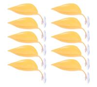 Healifty 10pcs Yellow Leaf Platforms for Betta Fish Tank Decor - Tree Frog Resting Egg-laying Leaf Beds - Reptile Habitat Accessories for Aquarium Landscaping and Betta Hiding Spots