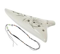 Healifty 12 Hole Ceramic Ocarina Instrument for Beginners with Protective Bag and Rope, Easy to Carry Wind Musical Instrument Featuring Fresh and Unique Appearance Design for Style