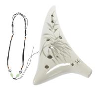 Healifty 12 Hole Ceramic Ocarina Music Instrument Portable Classical Wind Instrument with Protective Bag and Rope Fresh Unique Design Assorted style