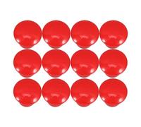 Healifty 12 Pcs Mushroom Rebar Safety Caps for Construction Sites and Bridge Projects, Red Pp Plastic, Lightweight Comfort and Sturdy Longevity Protection for Rebar Stakes