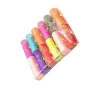 Healifty 12 Pcs Portable Embroidered Lipstick Storage Boxes with Mirror Retro Silk Pattern Lip Balm Case for Makeup Organizer and Cosmetic Vanity Scratch-Resistant Compact Packaging for