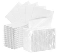 Healifty 125pcs Dental Bibs, White Disposable Aprons for Adults, 18 x 13.2 inches Disposable Dentist Bibs, 3 Ply Waterproof, Tattoo Bibs for Nail Tables, Dental Pads, Mats, and Paper Sheets