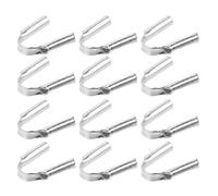 Healifty 12pcs 925 Sterling Silver U-shaped Wire Guards Jewelry Making Accessories Beading Wire Protectors for DIY Bracelet and Necklace Crafting