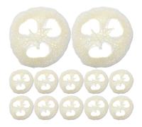 Healifty 12pcs Bar Soap Loofah Pad Round Self Draining Soap Saver Beige Loofah Gentle Bathing Exfoliation for Shower Bathroom