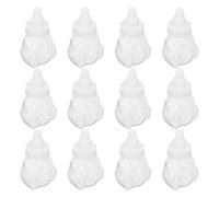 Healifty 12pcs Bear-shaped Bottle Candy Boxes with Detachable White Nipple and Lid 8x5cm Shower Favor Containers for Party Sweets Packaging