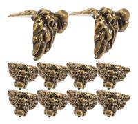 Healifty 12Pcs Box Corner Protectors Lion Shape Box Legs Feet Corner Decorative Edge Covers for Wooden Box and Jewelry Box Easy to Use Golden Plastic