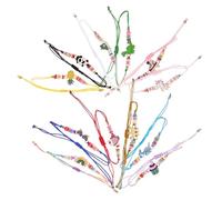 Healifty 12pcs Cartoon Bracelets Elastic Beads Wristbands Fun Decorative Jewelry for Unique Fashion Accessories for Birthdays and Special Occasions