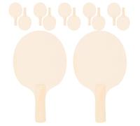 Healifty 12pcs DIY Wooden Table Tennis Paddles Blank, Natural Wood 25x15cm Indoor Pingpong Racket Boards for Crafting, Training, and Recreational Play