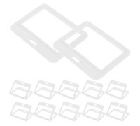 Healifty 12pcs Double-Sided Id Card Holder Badge Case with Dual Windows Flipfold Design Horizontal Layout Plastic Material Stylish Professional Protection for Highfrequency Use in Work