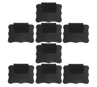 Healifty 12pcs Dry Erase Bin Labels Tag Chalkboard Signs PVC Reusable Personalization Matte Black for Organizational Setting Office Shelves