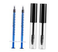 Healifty 12pcs Empty Mascara Bottle Refillable Bottles for Eyelash Plastic Syringe Portable Storage Container