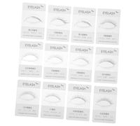 Healifty 12pcs False Eyelash Try Cards Portable Lash Holder Display Board with Classic Styles Professional Multi-Style Lash Exhibit Tool for Beauty Salon Extension Trial and Client
