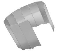 Healifty 12pcs Folding Aluminum Alloy Camping Stove Windshield, Portable Reusable Gas Burner Windscreen 100x24cm for Outdoor Hiking Cooking