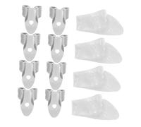 Healifty 12pcs Guitar Thumb Pick Fingerstyle Plectrums Silver Metal for Banjo Ukulele Electric Guitar Accessories Thumb Picks