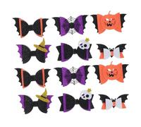 Healifty 12pcs Halloween Hair Clips for Spider Pumpkin Ghost and Witch Hat Designs for Cosplay and Costume Parties Festive Hair Accessories for Themed Celebrations