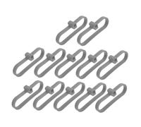 Healifty 12pcs Heat Resistant Silicone Jar Spoon Holders with Antislip Design for Kitchen Canisters and Pantry Utensil Storage Airtight Spoon Storage Rings for Food Containers Gray