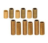 Healifty 12pcs Hollowed Lamp Threaded Rod Brass Light Fixture Parts Lamp Adapter Connecting Light Thread Pipes M10x15 M10x20 M10x25 M10x30 1.18x0.39x0.39in Enhances Aesthetic Appeal